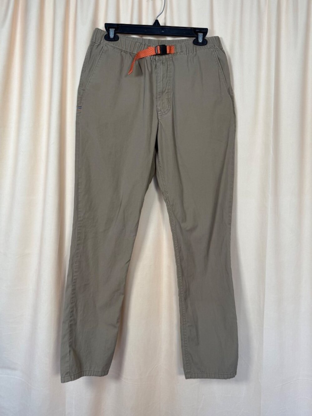 Patagonia Gi III Pants Mens M Tan Organic Cotton Hiking Climbing Belted Chino